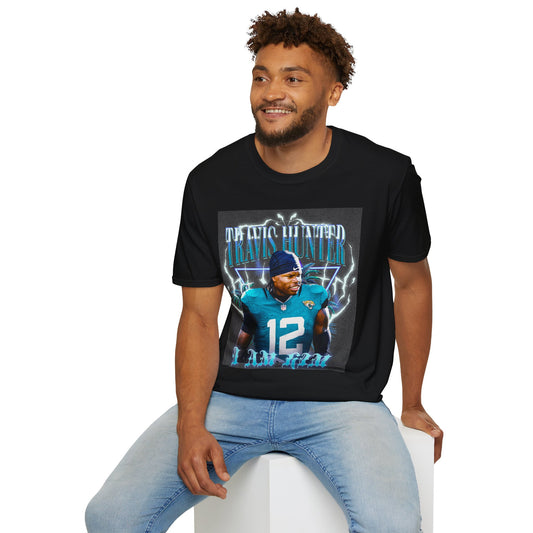 Travis Hunter "I Am Him" Unisex Softstyle T-Shirt - Sports Fan Apparel